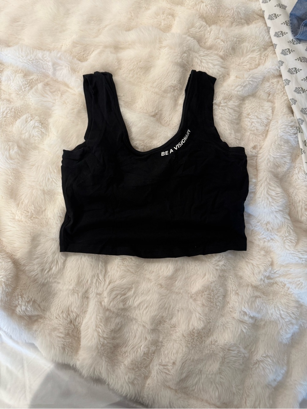 Gymshark “be a visionary” Black Crop Tank Top